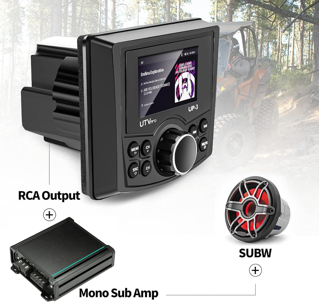 UTV Stereo AM/FM with Bluetooth Streaming 3 Zone A30542