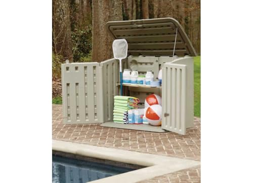 Beige/Brown Resin Outdoor Storage Shed (4.5 x 3 Ft) O237
