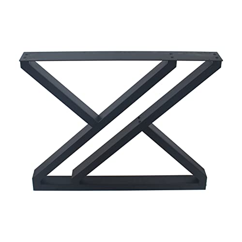 28 Inch Heavy Duty Z Shape Metal Desk Legs Set of 2 Black R652022
