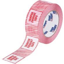 Security Tape, Tamper Evident, 3x22 x 110 yds, Red/White, 24/Case T501582