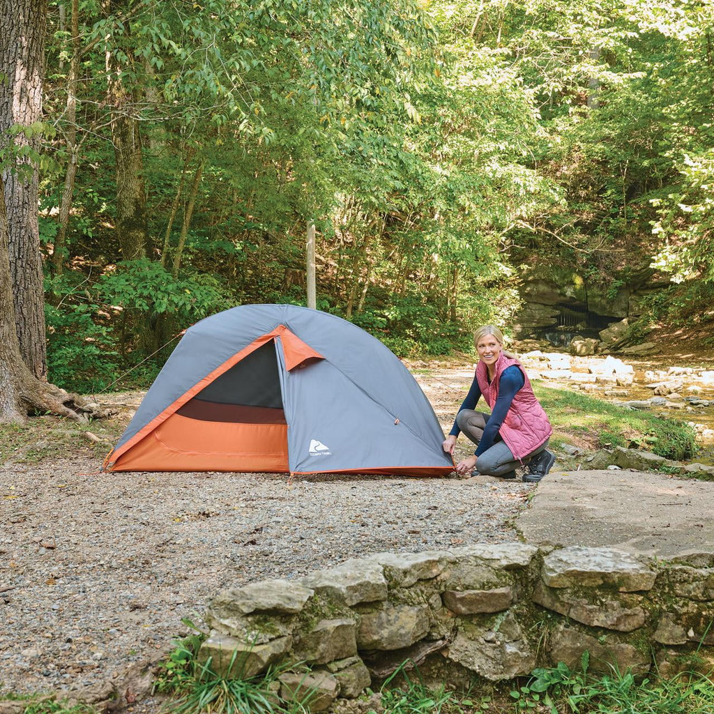 1-Person Lightweight Backpacking Tent, Orange A87615