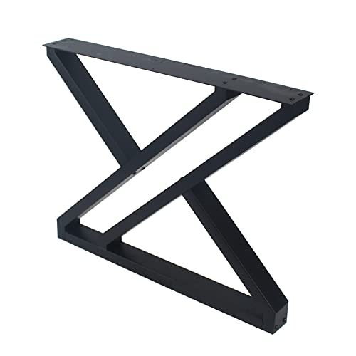 28 Inch Heavy Duty Z Shape Metal Desk Legs Set of 2 Black R652022