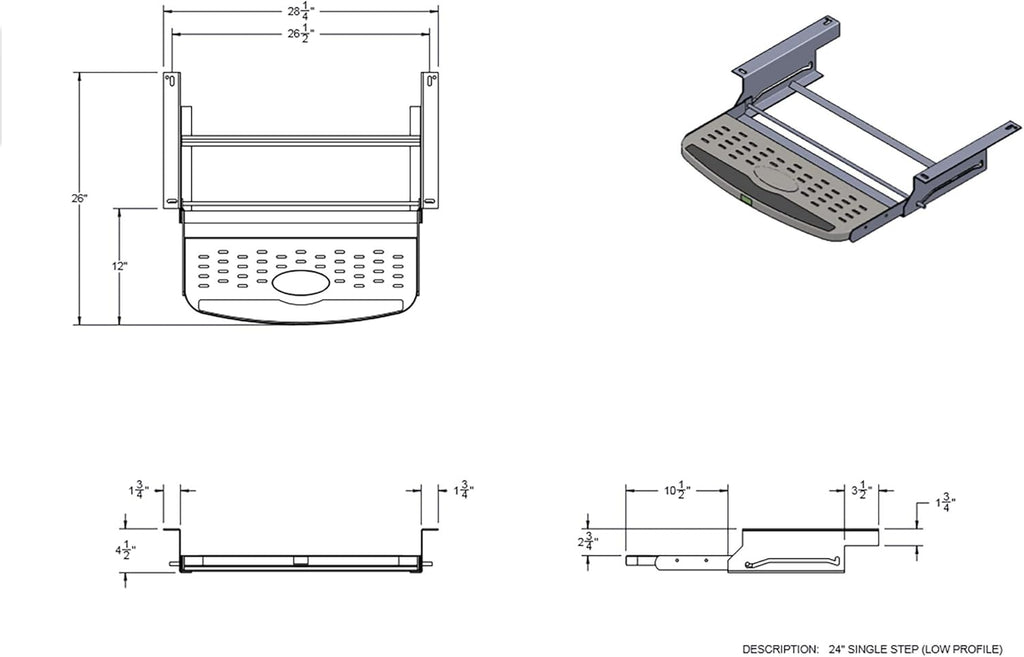 Black Single RV Step D3268