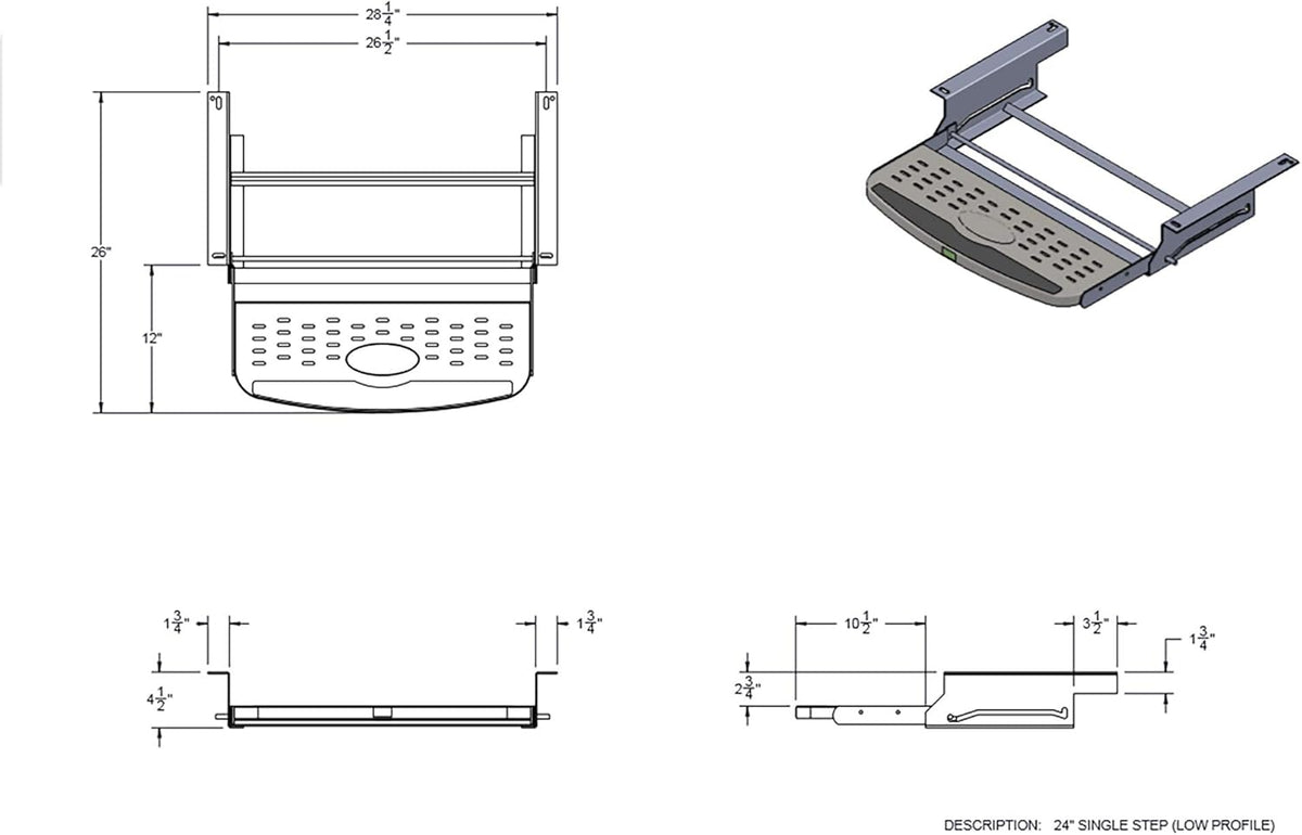 Black Single RV Step D3268