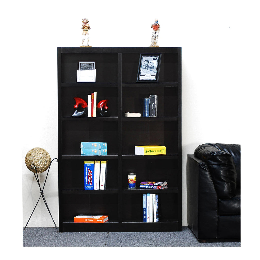 Espresso 10-Shelf Double Wide Bookcase R7373