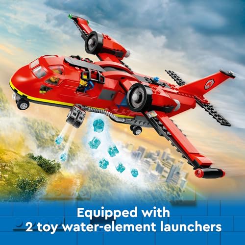 LEGO City Fire Rescue Plane Toy Building Blocks Playset K6370