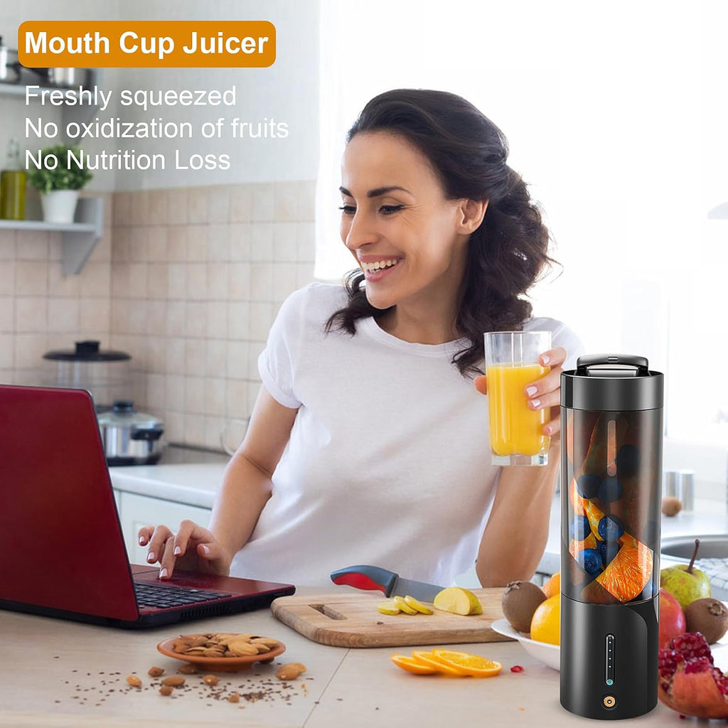 USB Rechargeable Portable Blender with 6 Blades and Cleaning Brush H126663