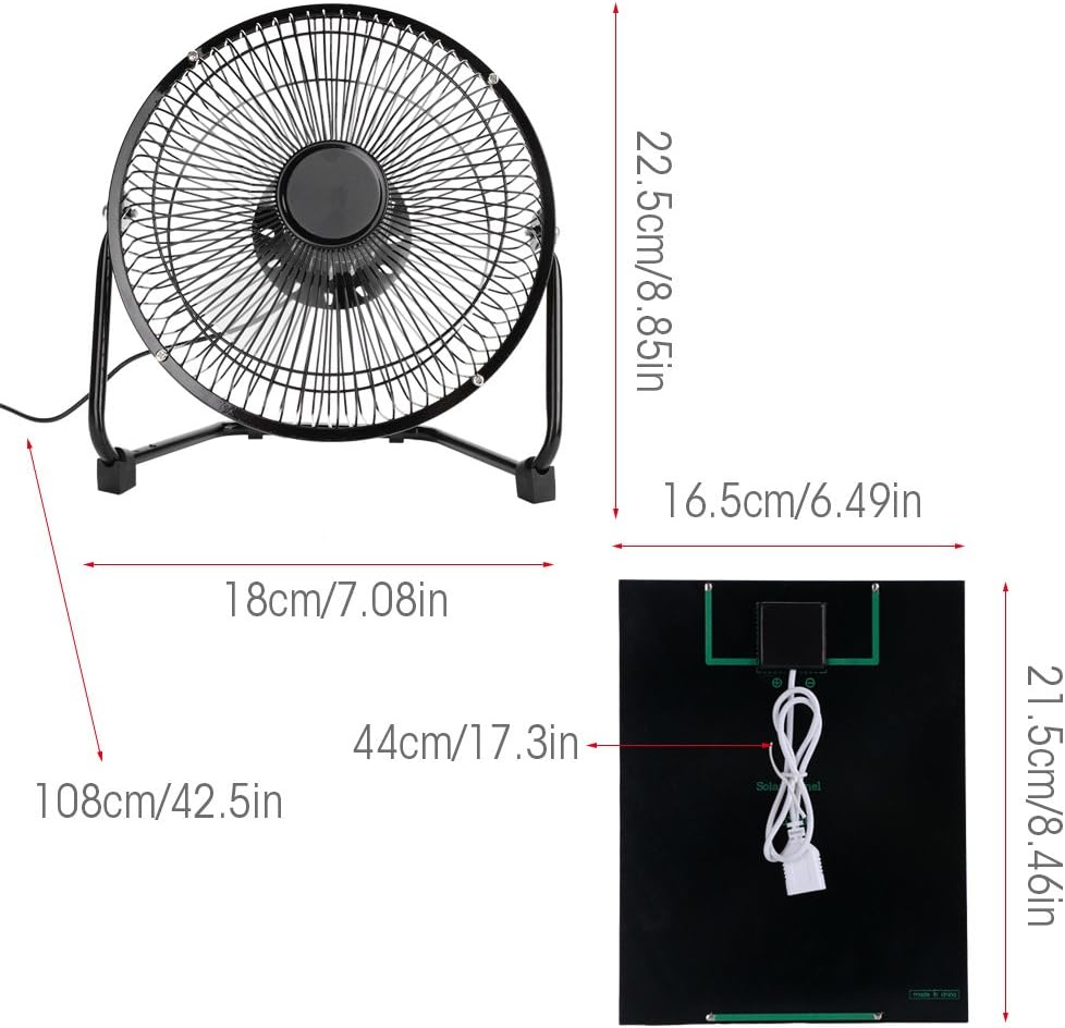 5.2W 6V Portable Mini USB Solar Fan X964