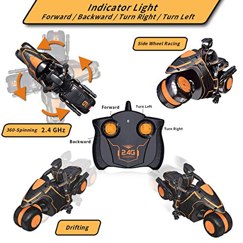 RC Motorcycle 360° Spinning Wheels Stunt Motorbike B8444