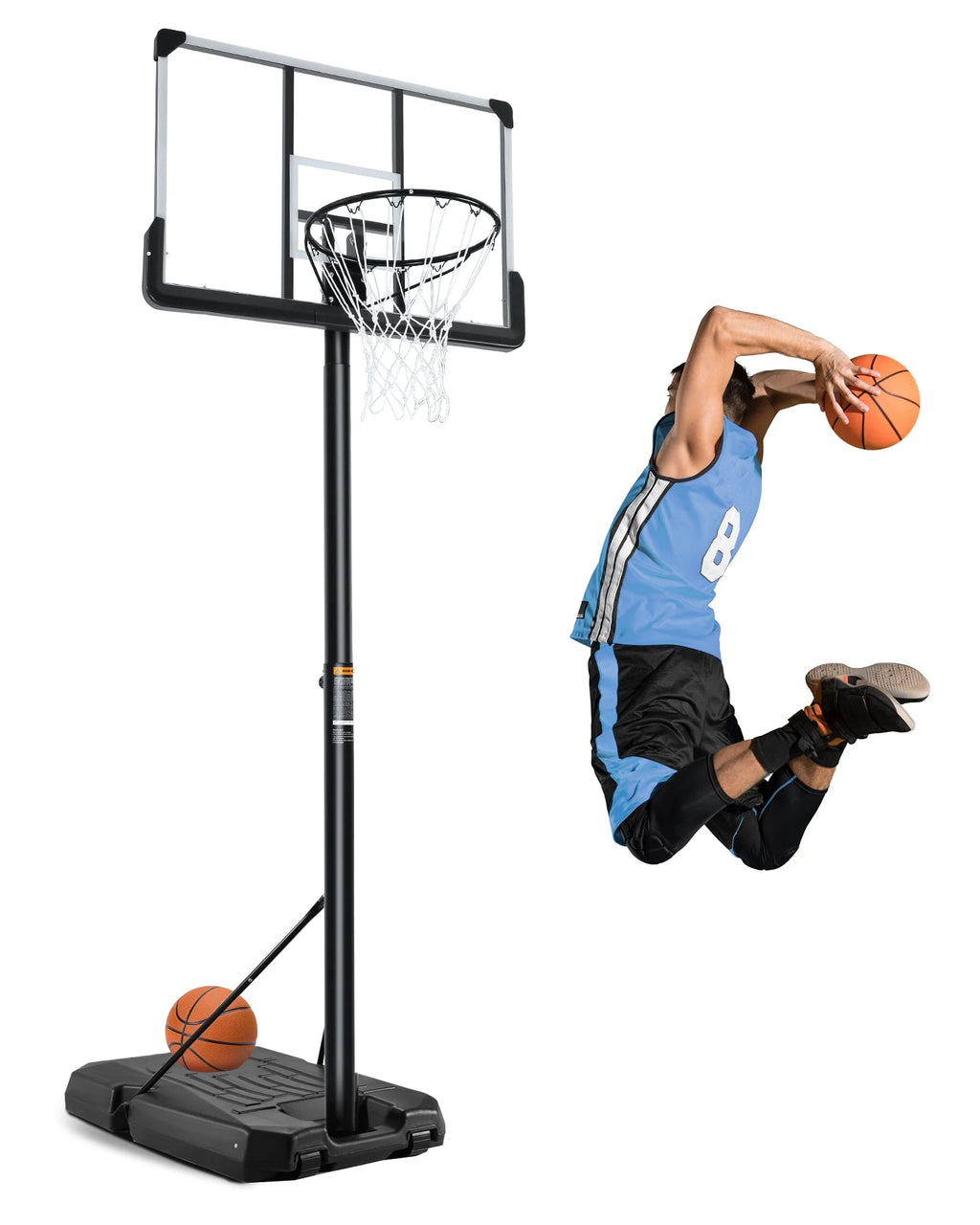 Portable Basketball Hoop with Adjustable Height F4133