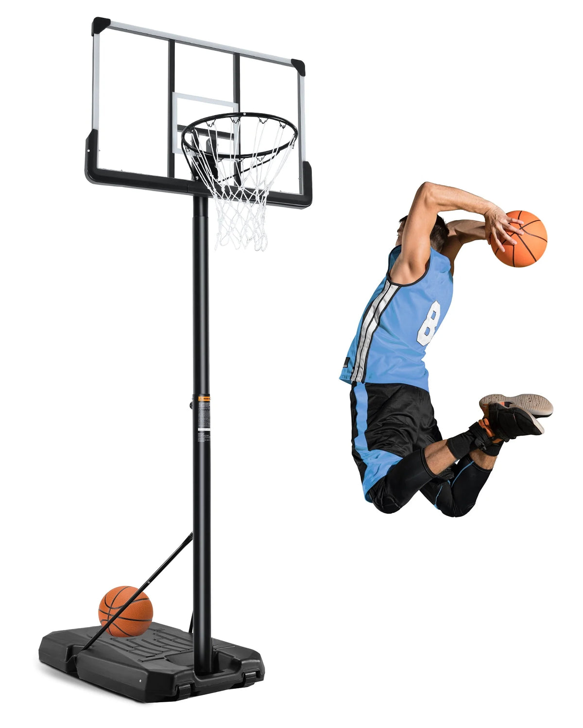 Portable Basketball Hoop with Adjustable Height F4133