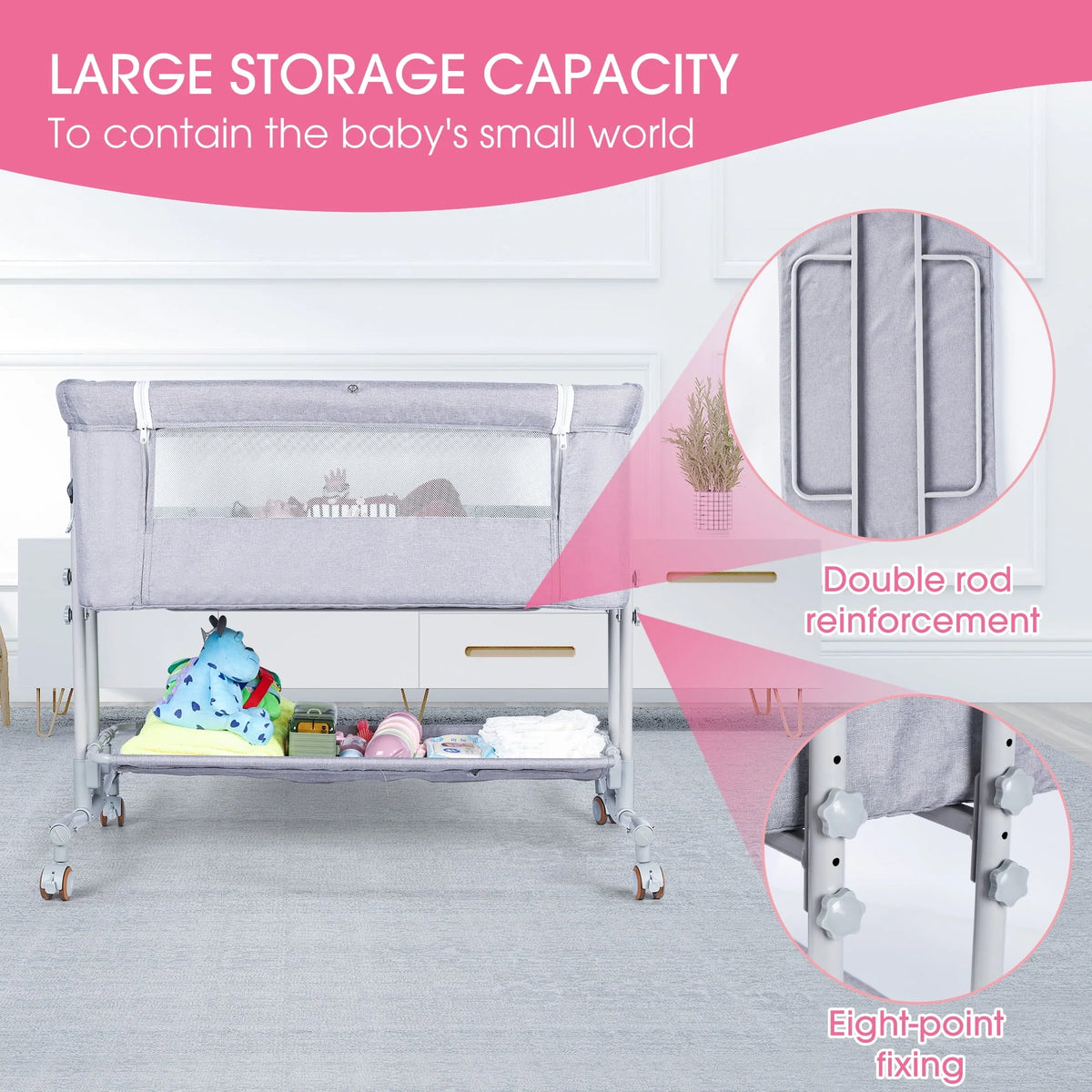Baby Bassinet Bedside Sleeper W421