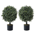 Artificial Boxwood Topiary Ball Tree Set of 2 P180899