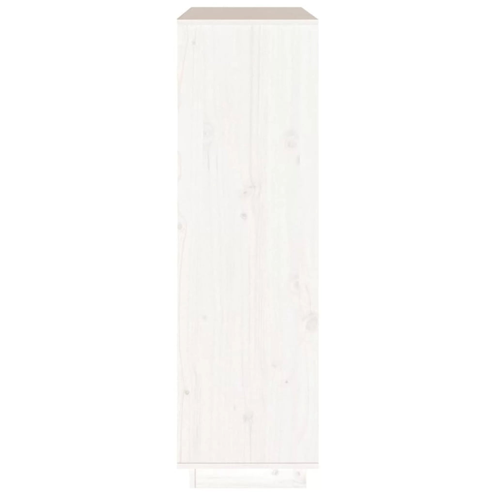 White Solid Wood Pine Highboard F56183