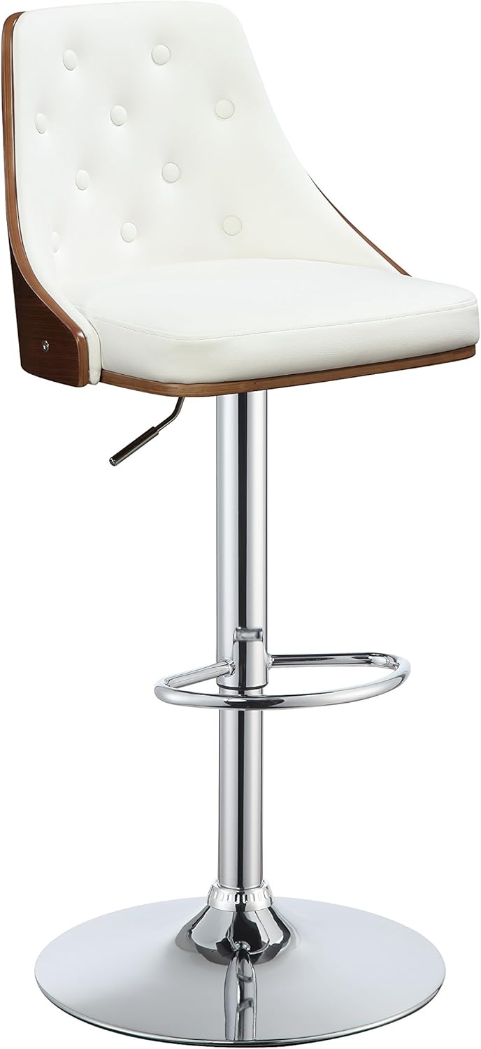 Linen & Walnut Adjustable Swivel Stool U72090