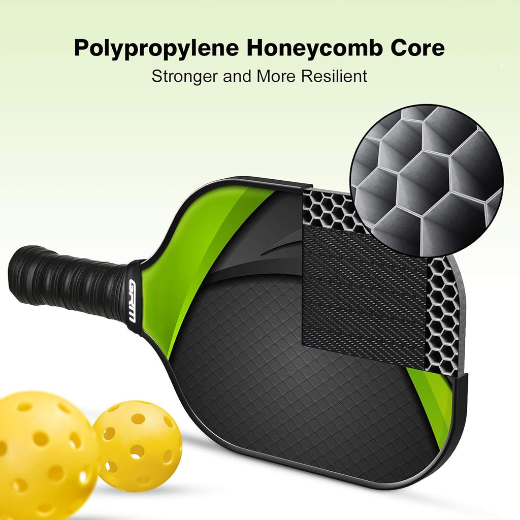 Set of 4 Graphite Pickleball Paddles with Carry Bag B487378