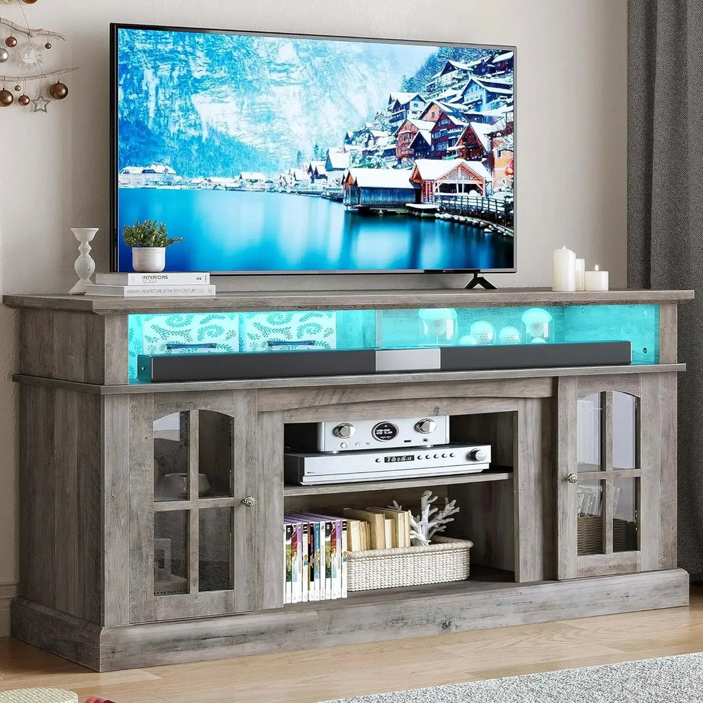 Dark Rustic Oak TV Stand N17580