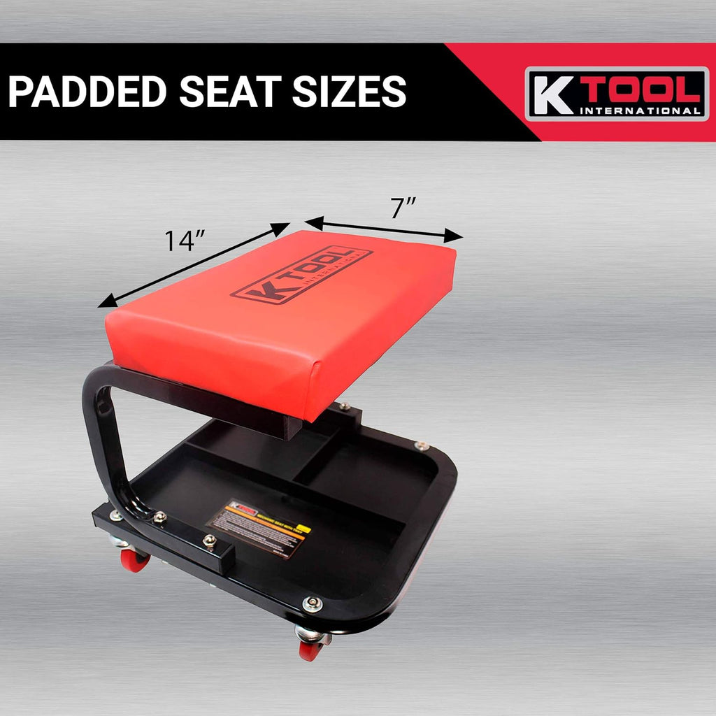 Rolling Creeper Seat Mechanic Seat with Tray Pad Pack of 2 Z179935