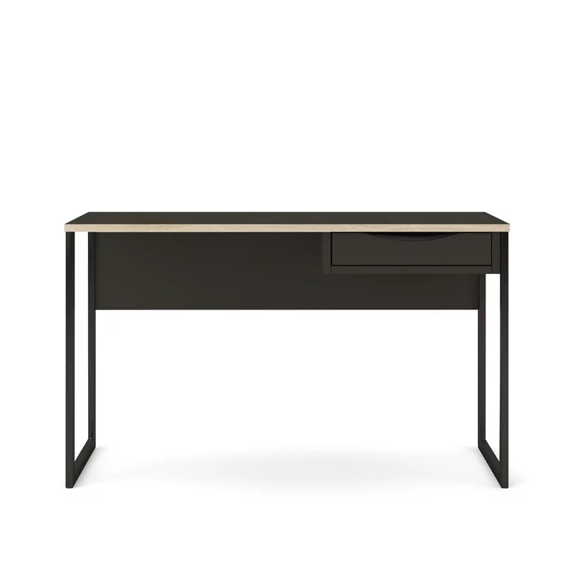 1 Drawer Desk in Black Matte and Oak M4207