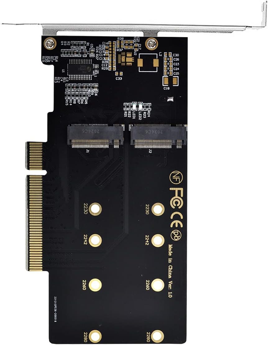 Dual M.2 NVME to PCIE Express 3.0 Gen3 Raid Card Adapter Pack of 2 E137401