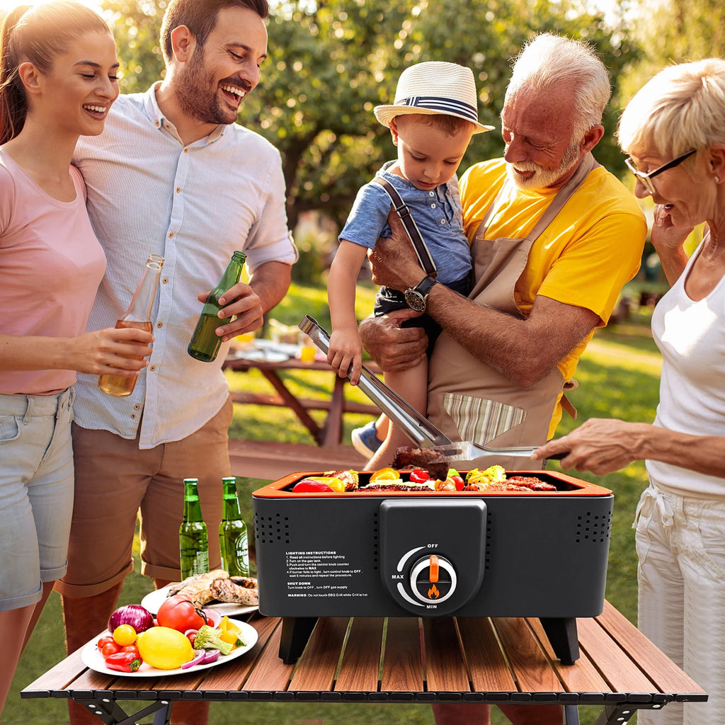 Portable Propane Grill with Gas Regulator & Adaptor G1248