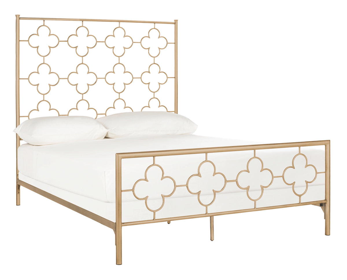 Queen Antique Gold Metal Headboard T719