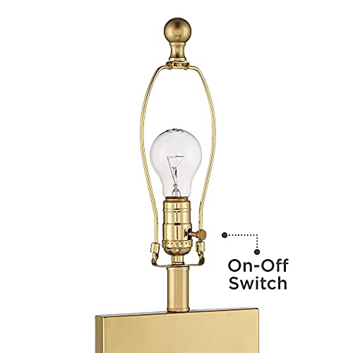Gold Metal Table Lamp with Oatmeal Rectangular Shade P98534
