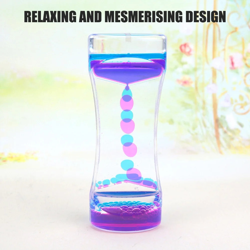 2-Pack Liquid Motion Bubbler Toy, Colorful Hourglass Timer H69225