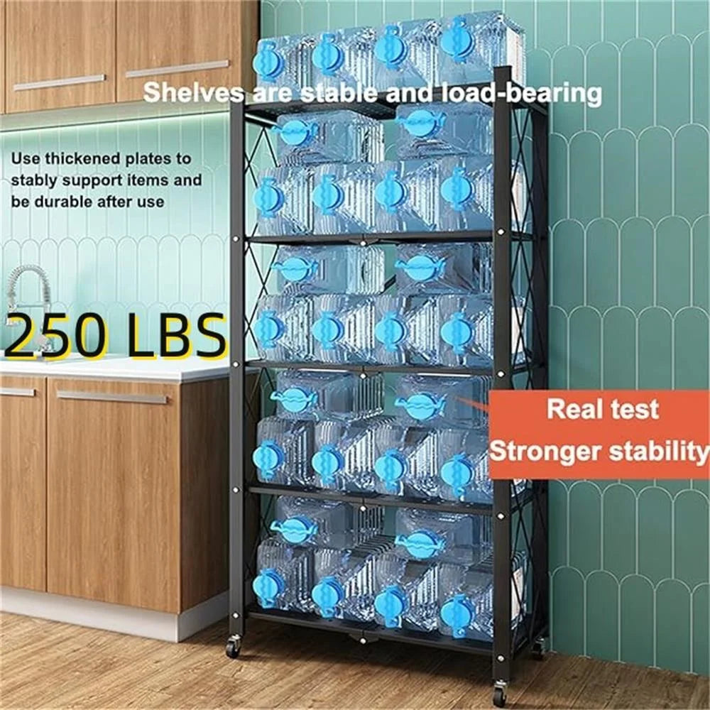 5 Tier Storage Shelves with Wheels R17094