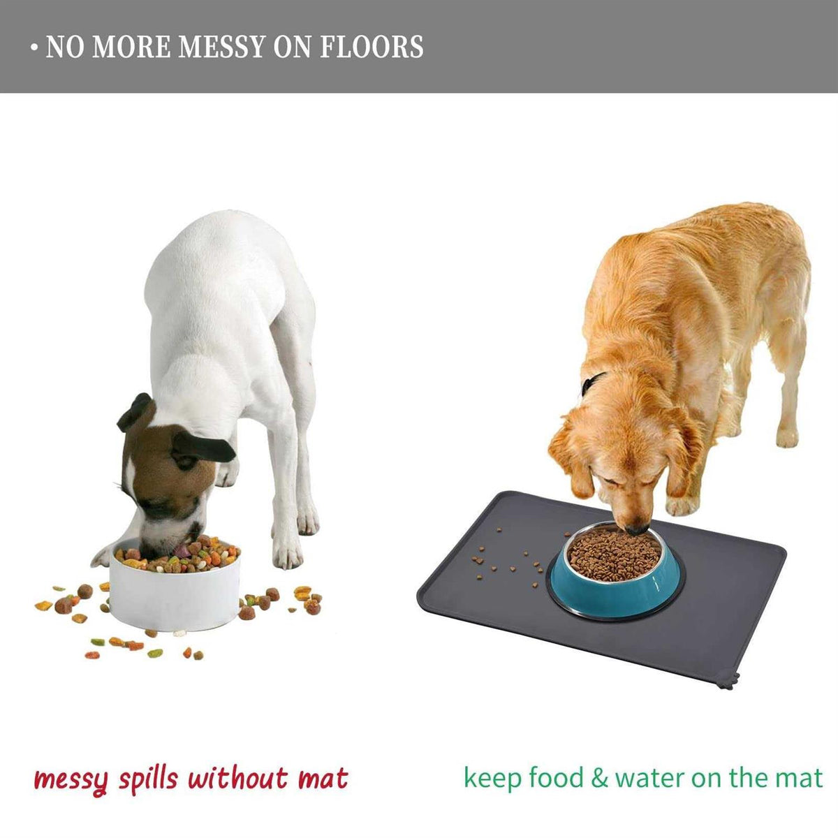 Silicone Dog Cat Bowl Mat Waterproof I794