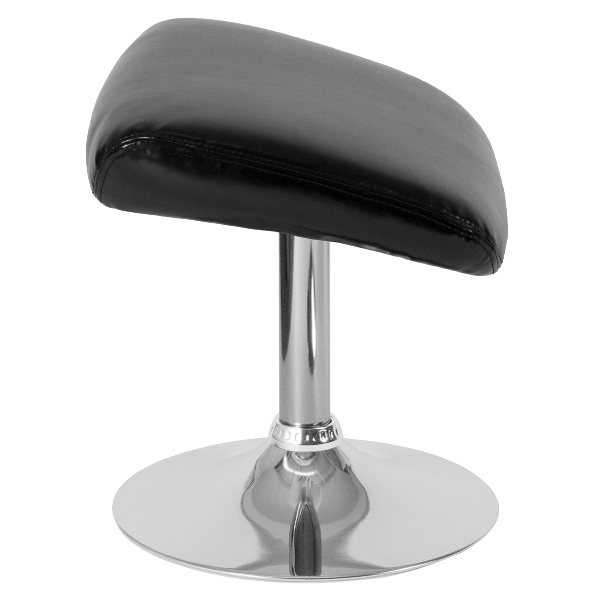 Magenta Fabric Ottoman Footrest with Chrome Base E18047