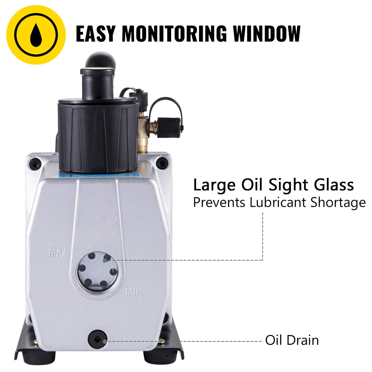 5CFM Dual Stage Refrigerant Vacuum Pump V7254