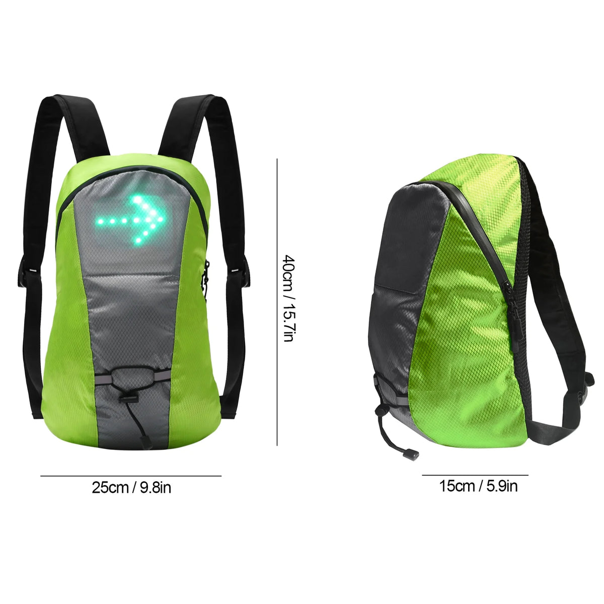 Wireless USB Rechargeable LED Turn Signal Backpack Light G172