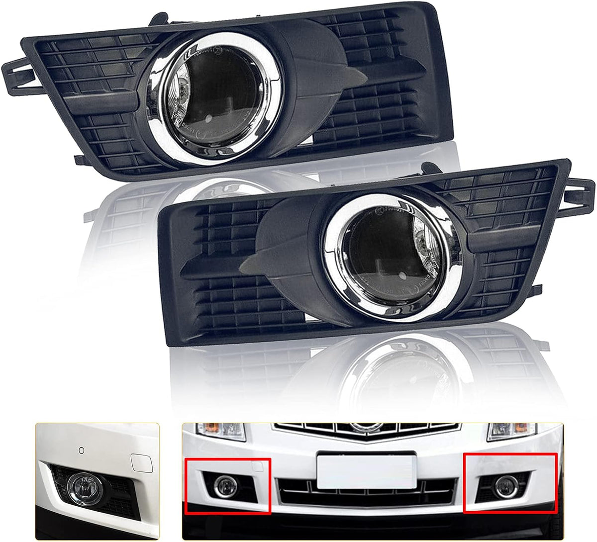 Complete Fog Lights Bumper Lamps with Switch Harness B243367