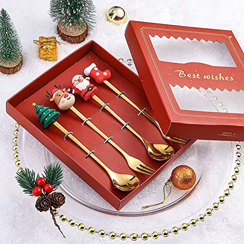 Stainless Steel Christmas Tree Tea Spoon Set 6pcs R309089