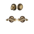 Vintage Brass Entry Lever Set with Deadbolt B629402