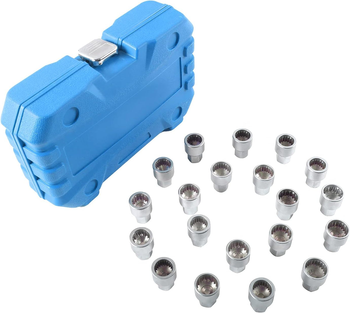 20pcs Spline Wheel Locks Lug Nuts Removal Key Socket Kit H877748