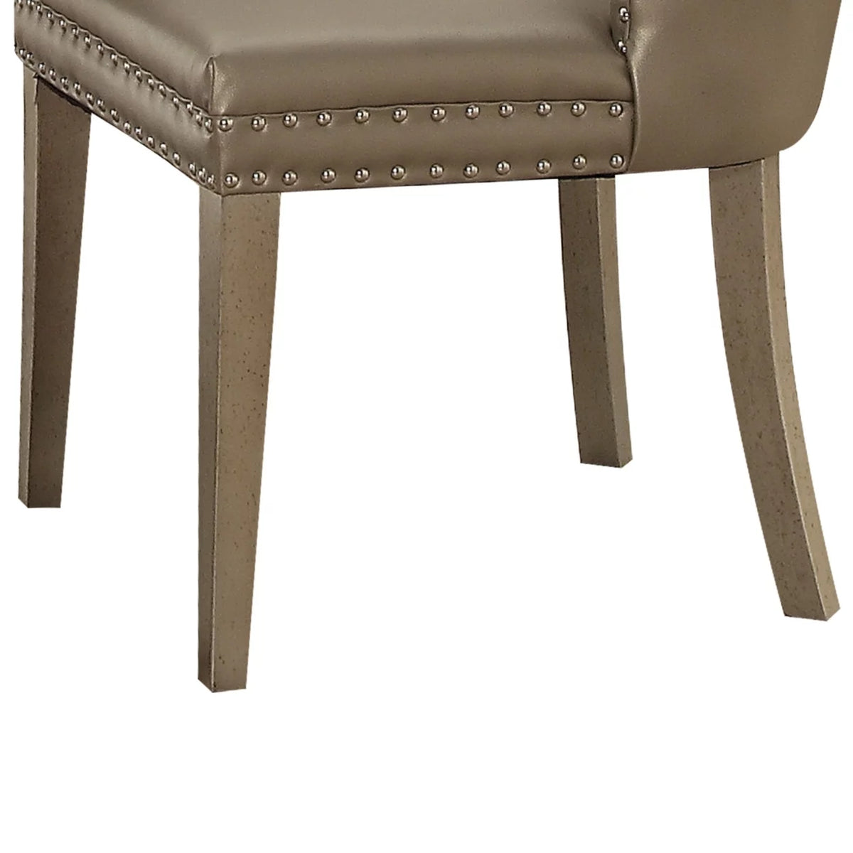 Leatherette Wooden Side Chair, Set of 2 R201