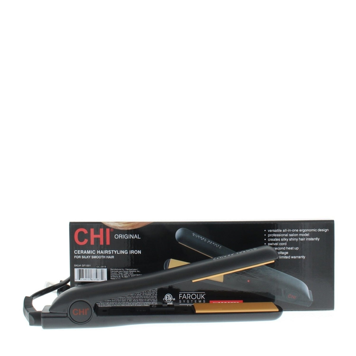 Black Ceramic Hairstyling Iron H689084