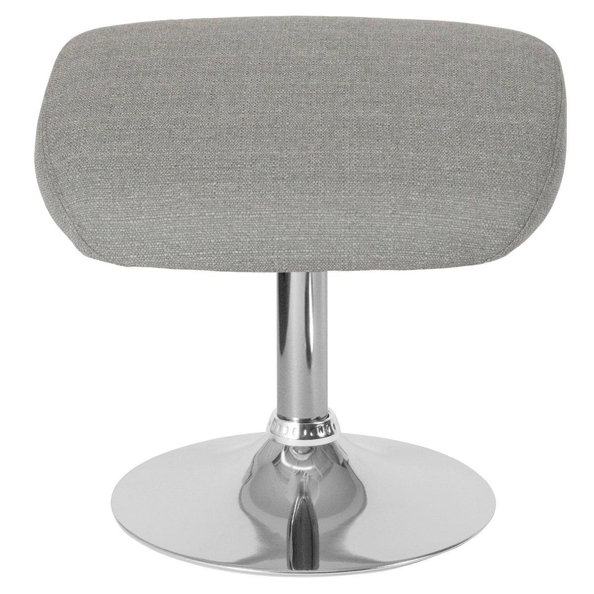 Magenta Fabric Ottoman Footrest with Chrome Base E18047