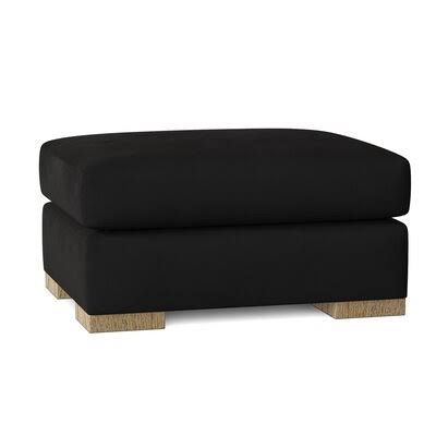 Velvet Black Ottoman C766381