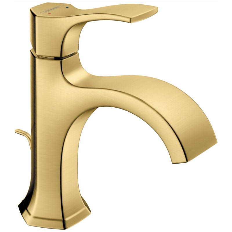 Brushed Gold Optic Single Hole Bathroom Faucet with Drain Assembly Z3497