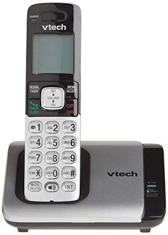 2-Handset Expandable Cordless Phone with Caller ID, Silver O488512