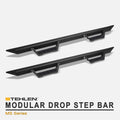Matte Black Modular Drop Step Side Nerf Bars Rail Running Boards H3788