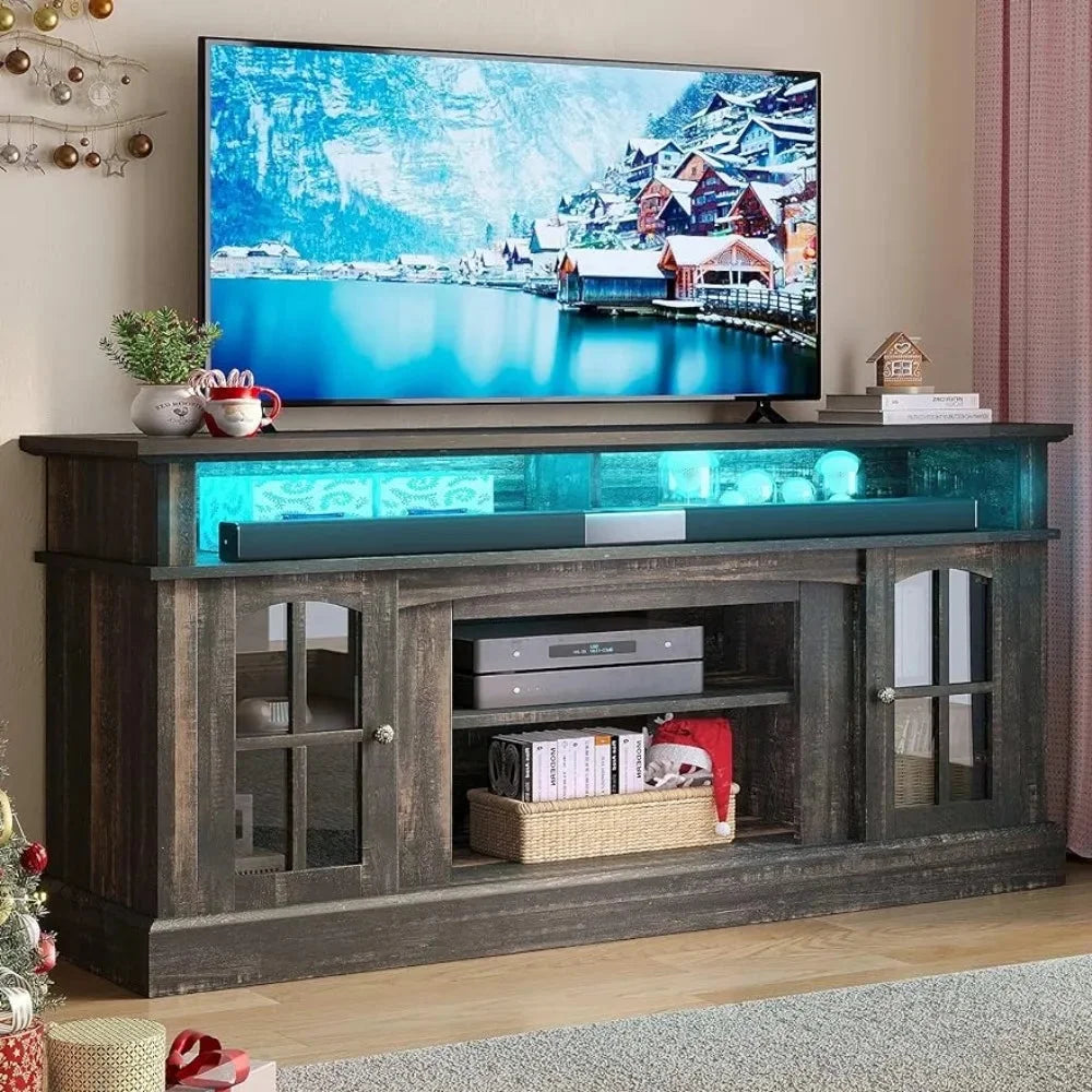 Dark Rustic Oak TV Stand N17580