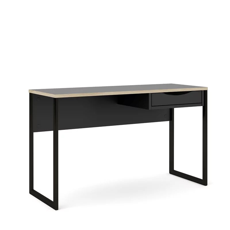1 Drawer Desk in Black Matte and Oak M4207