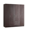 Matte Wenge 4-Door 2-Drawer Wardrobe J77998