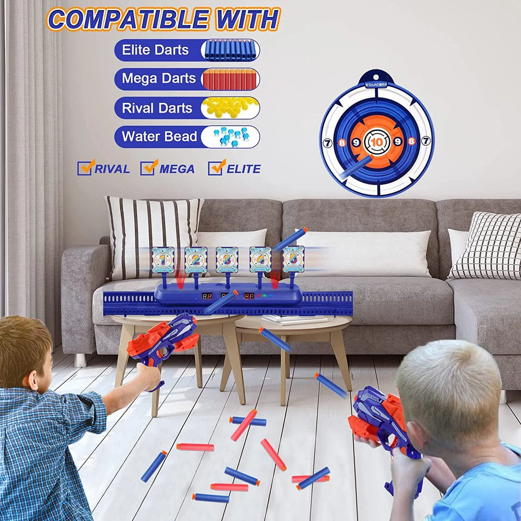 Electronic Auto-Reset Shooting Target Kit with Foam Darts L2706