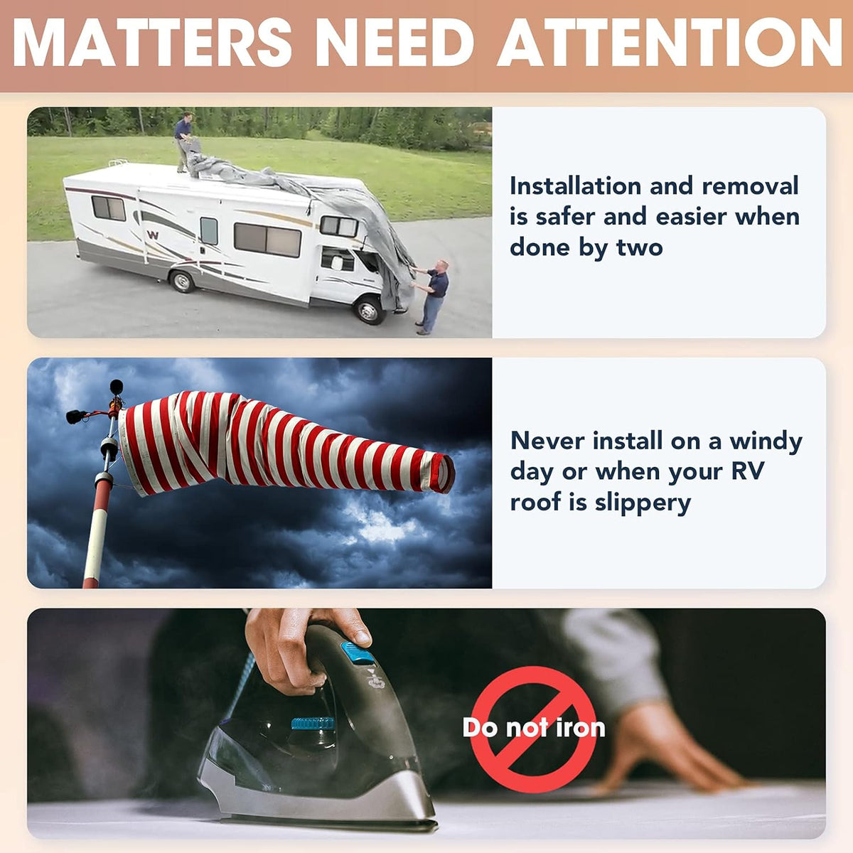 4-Layer Windproof Travel Trailer Cover Fits 27' - 30' with 2 Straps and 2 Patches A9517