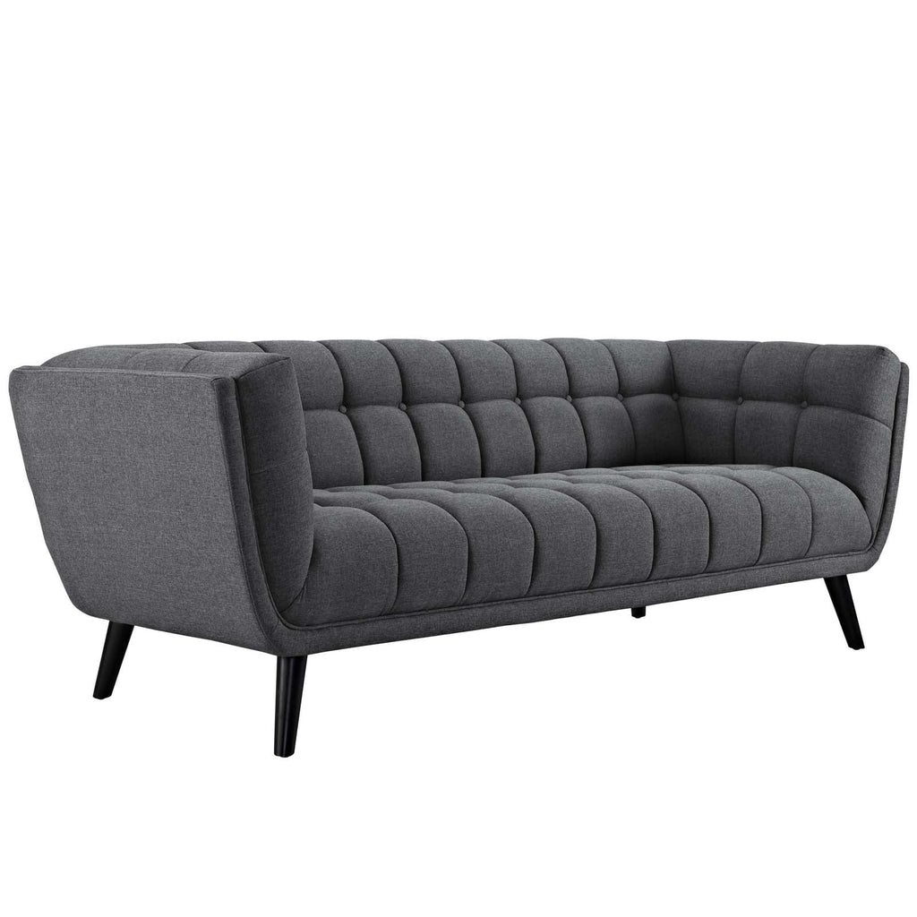 Gray Upholstered Fabric Sofa and Armchair Set M427
